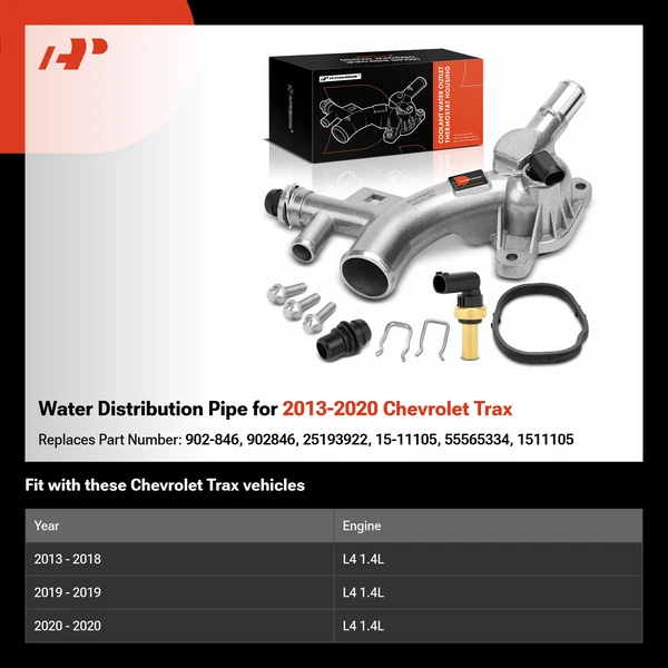 Water Distribution Pipe for 2013-2020 Chevrolet Trax