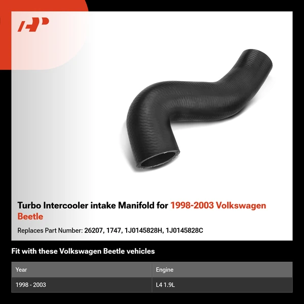 Turbo Intercooler intake Manifold for 1998-2003 Volkswagen Beetle