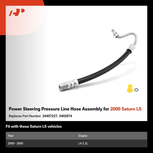 Power Steering Pressure Line Hose Assembly for 2000 Saturn LS