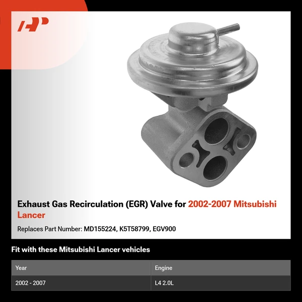 Exhaust Gas Recirculation (EGR) Valve for 2002-2007 Mitsubishi Lancer