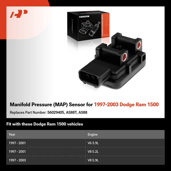 Manifold Pressure (MAP) Sensor for 1997-2003 Dodge Ram 1500