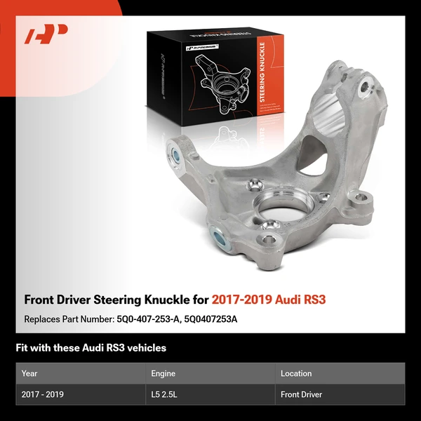Front Driver Steering Knuckle for 2017-2019 Audi RS3