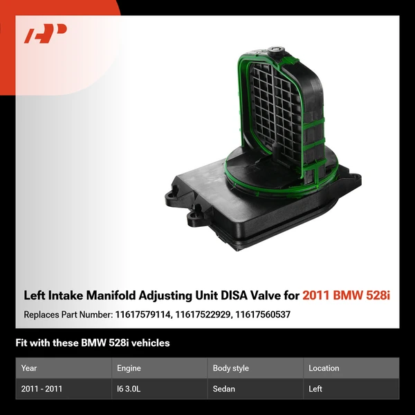 Left Intake Manifold Adjusting Unit DISA Valve for 2011 BMW 528i