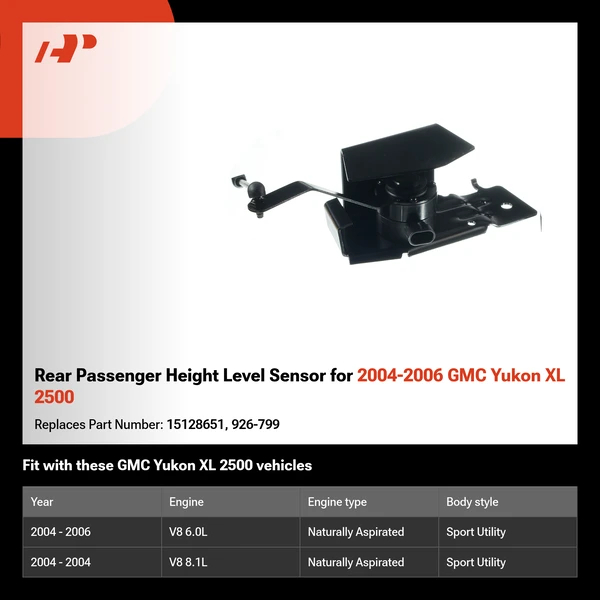 Rear Passenger Height Level Sensor for 2004-2006 GMC Yukon XL 2500