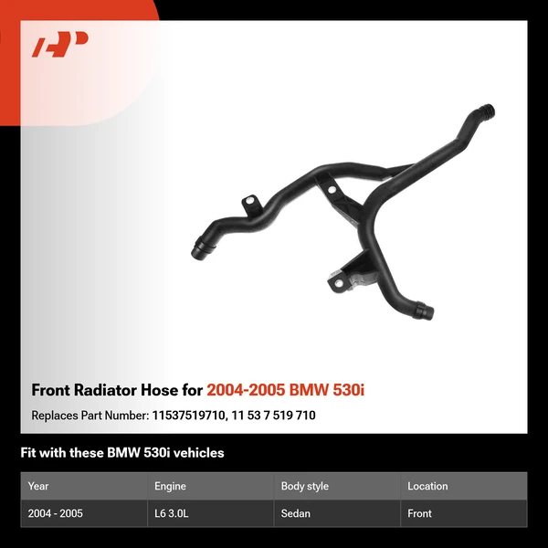 Front Radiator Hose for 2004-2005 BMW 530i
