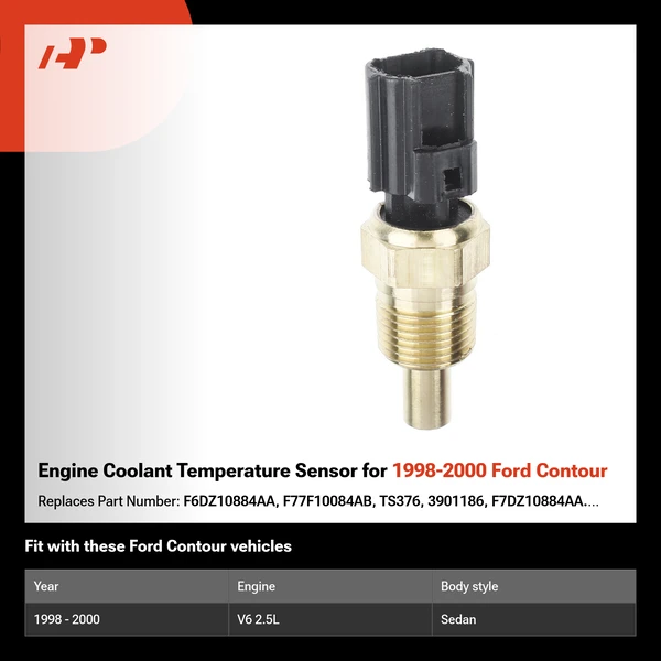 Engine Coolant Temperature Sensor for 1998-2000 Ford Contour
