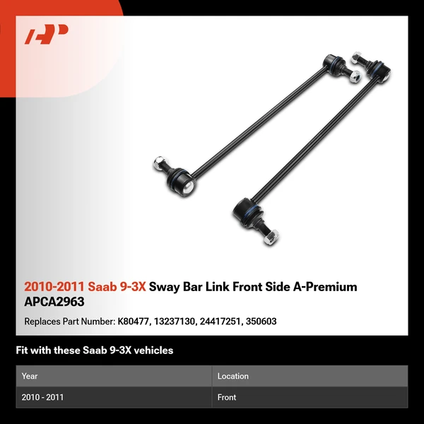 2010-2011 Saab 9-3X Sway Bar Link Front Side A-Premium APCA2963