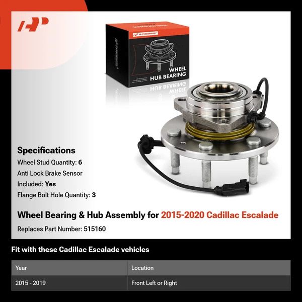 Wheel Bearing & Hub Assembly for 2015-2020 Cadillac Escalade
