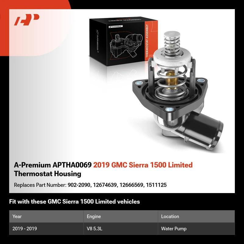 A-Premium APTHA0069 2019 GMC Sierra 1500 Limited Thermostat Housing