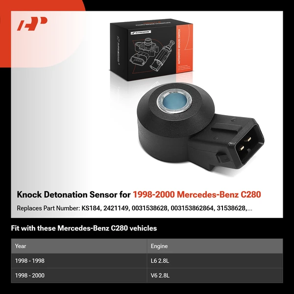 Knock Detonation Sensor for 1998-2000 Mercedes-Benz C280