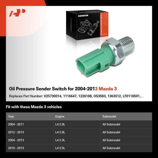 Oil Pressure Sender Switch for 2004-2013 Mazda 3