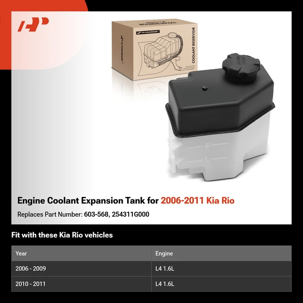 Engine Coolant Expansion Tank for 2006-2011 Kia Rio