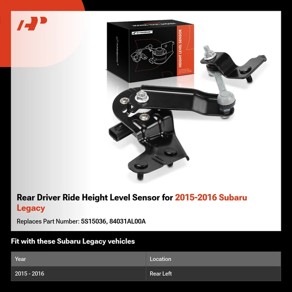 Rear Driver Ride Height Level Sensor for 2015-2016 Subaru Legacy