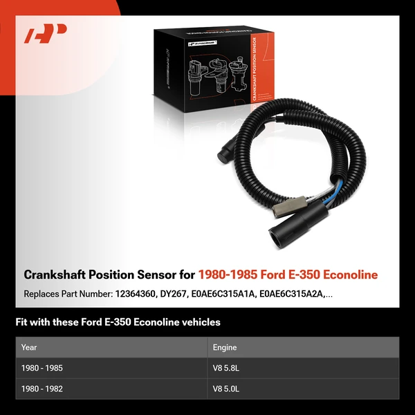 Crankshaft Position Sensor for 1980-1985 Ford E-350 Econoline