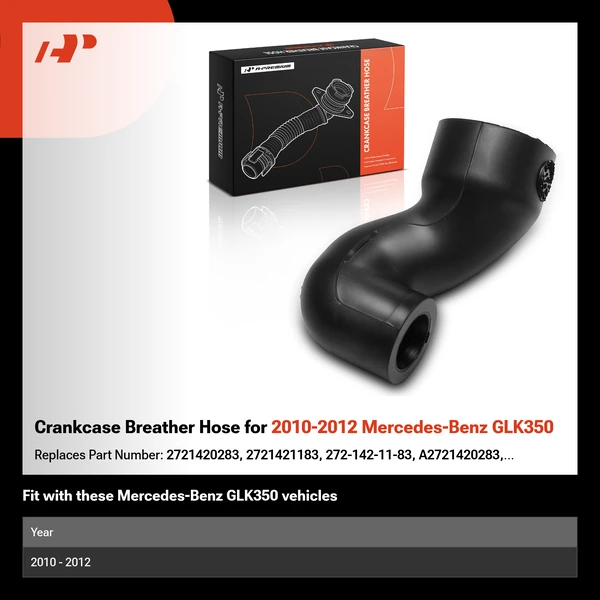 Crankcase Breather Hose for 2010-2012 Mercedes-Benz GLK350
