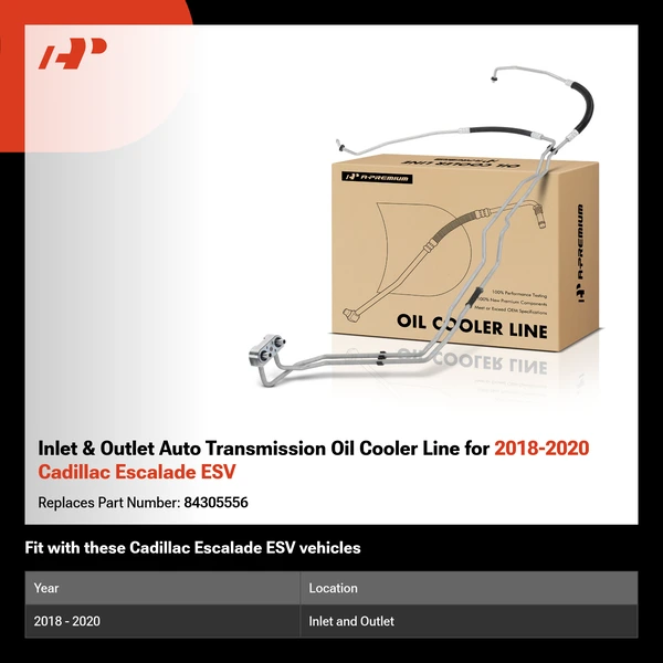 Inlet & Outlet Auto Transmission Oil Cooler Line for 2018-2020 Cadillac Escalade ESV
