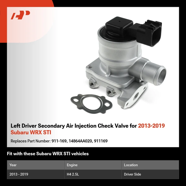 Left Driver Secondary Air Injection Check Valve for 2013-2019 Subaru WRX STI