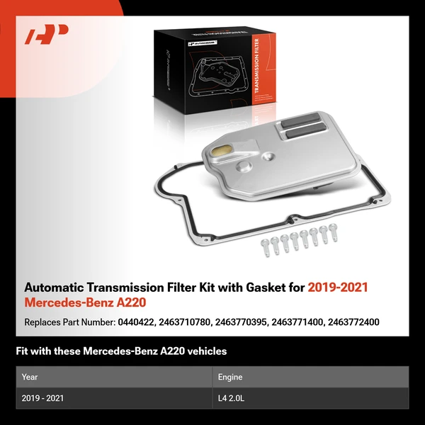 Automatic Transmission Filter Kit with Gasket for 2019-2021 Mercedes-Benz A220