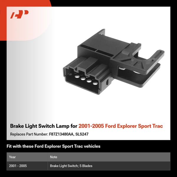 Brake Light Switch Lamp for 2001-2005 Ford Explorer Sport Trac