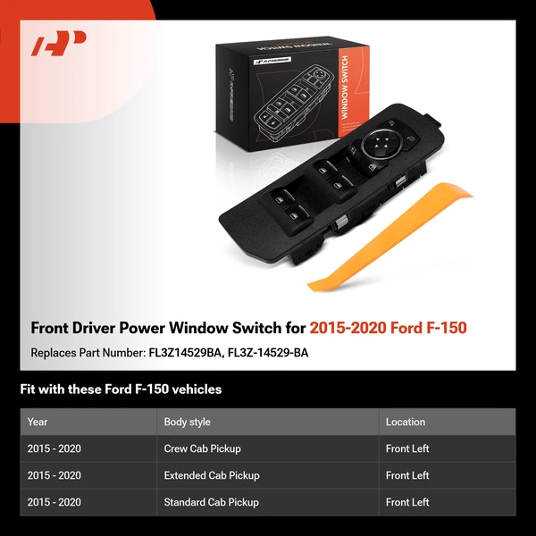 Front Driver Power Window Switch for 2015-2020 Ford F-150