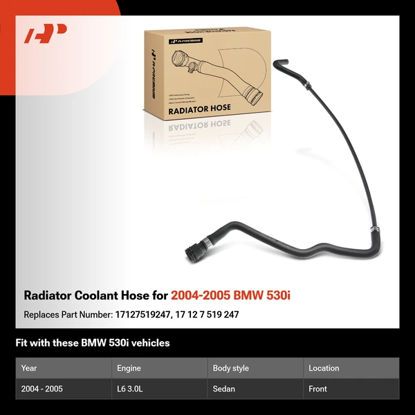 Radiator Coolant Hose for 2004-2005 BMW 530i