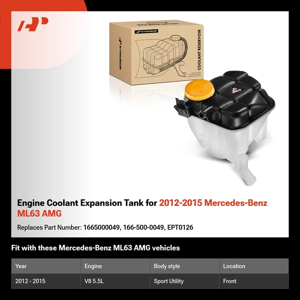 Engine Coolant Expansion Tank for 2012-2015 Mercedes-Benz ML63 AMG
