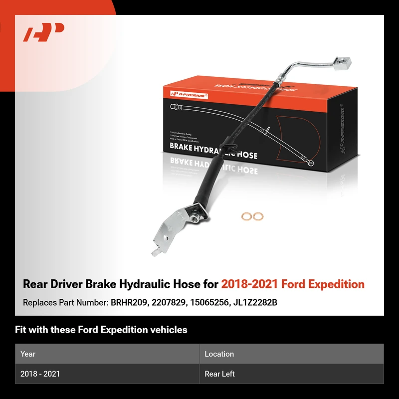 Rear Driver Brake Hydraulic Hose for 2018-2021 Ford Expedition