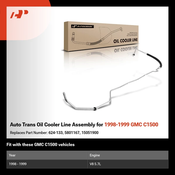 Auto Trans Oil Cooler Line Assembly for 1998-1999 GMC C1500
