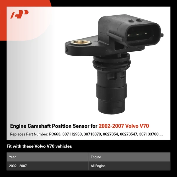 Engine Camshaft Position Sensor for 2002-2007 Volvo V70