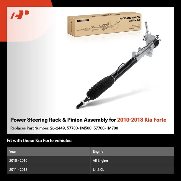 Power Steering Rack & Pinion Assembly for 2010-2013 Kia Forte