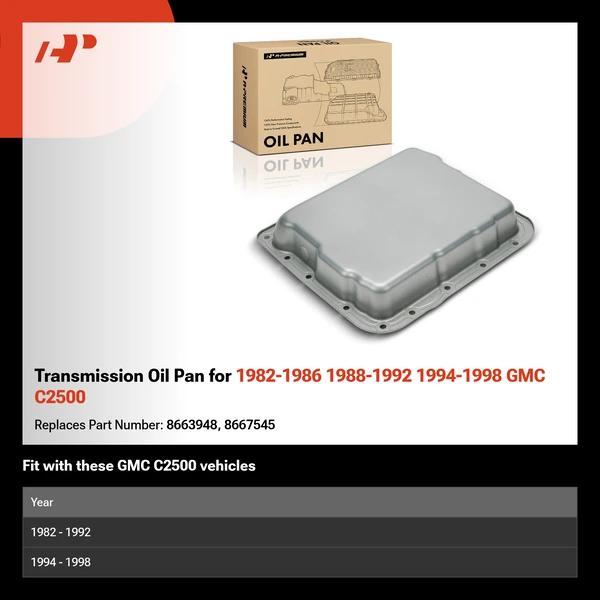 Transmission Oil Pan for 1982-1986 1988-1992 1994-1998 GMC C2500