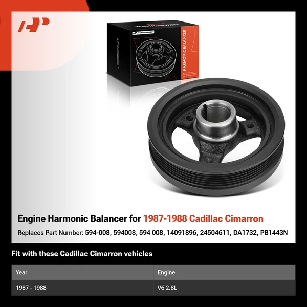 Engine Harmonic Balancer for 1987-1988 Cadillac Cimarron