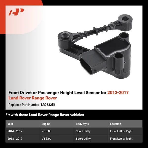 Front Drivet or Passenger Height Level Sensor for 2013-2017 Land Rover Range Rover