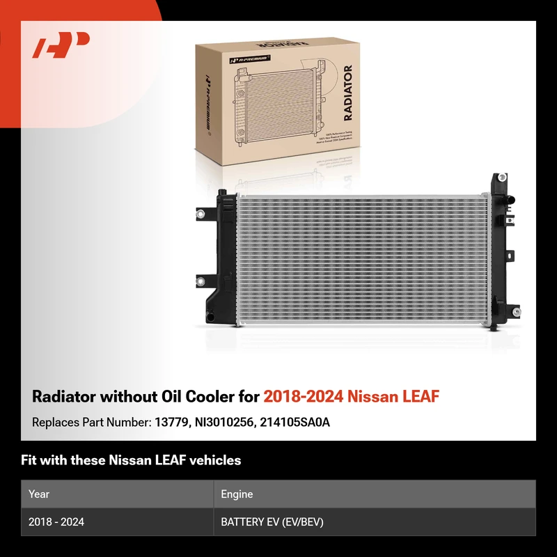 Radiator without Oil Cooler for 2018-2024 Nissan LEAF