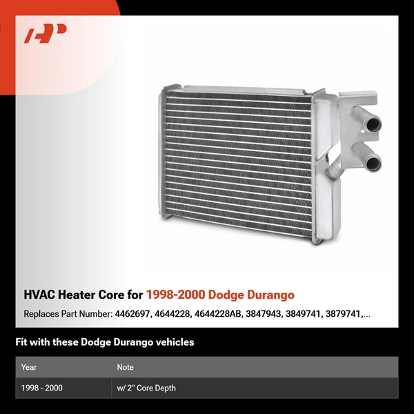 HVAC Heater Core for 1998-2000 Dodge Durango