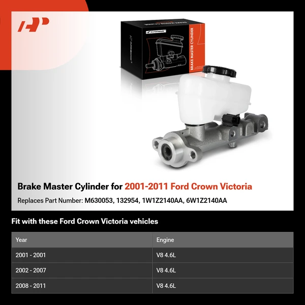 Brake Master Cylinder for 2001-2011 Ford Crown Victoria