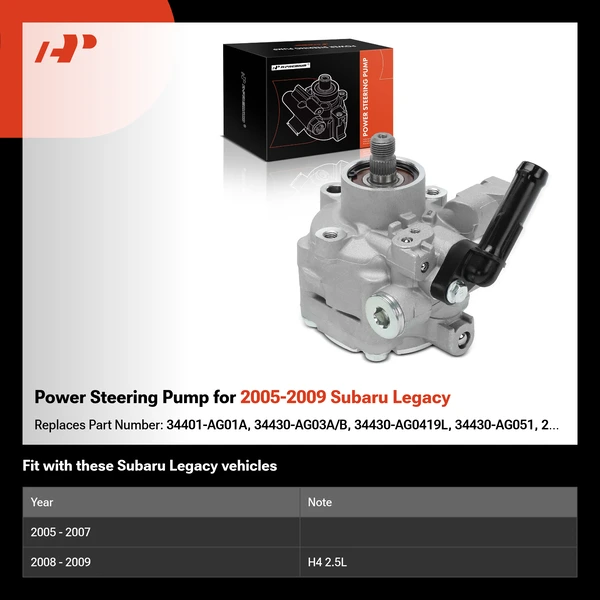 Power Steering Pump for 2005-2009 Subaru Legacy