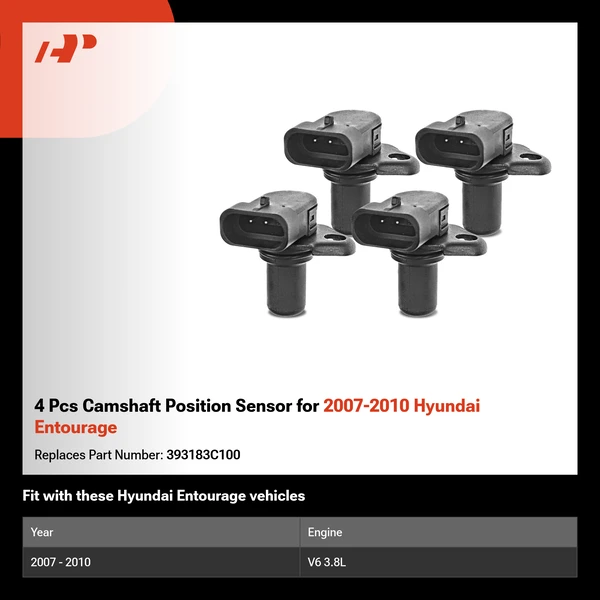 4 Pcs Camshaft Position Sensor for 2007-2010 Hyundai Entourage