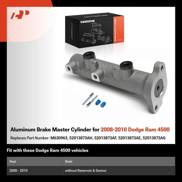 Aluminum Brake Master Cylinder for 2008-2010 Dodge Ram 4500