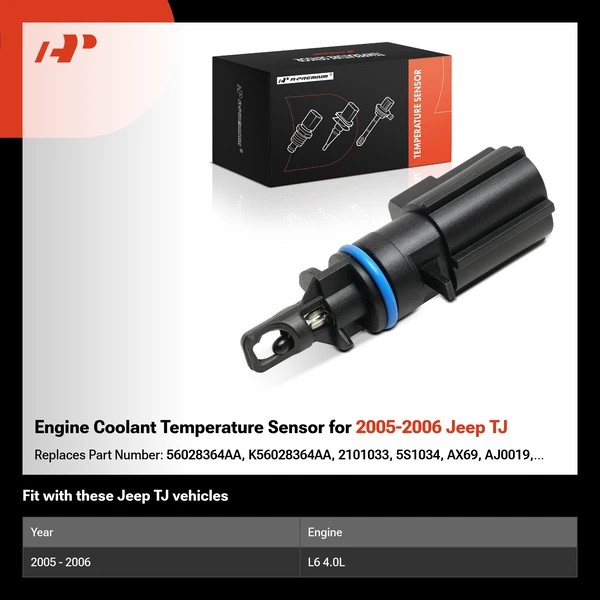 Engine Coolant Temperature Sensor for 2005-2006 Jeep TJ