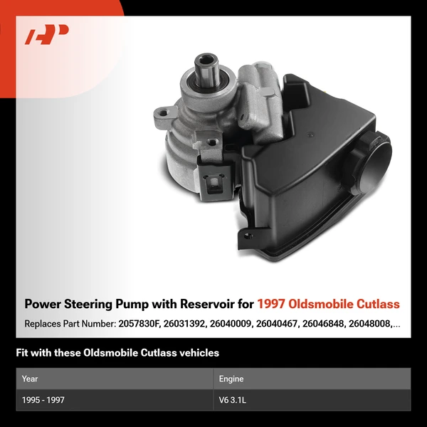 Power Steering Pump with Reservoir for 1997 Oldsmobile Cutlass