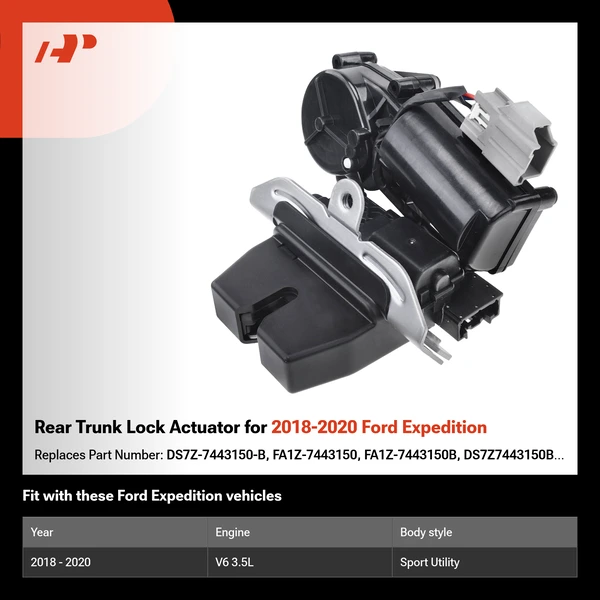 Rear Trunk Lock Actuator for 2018-2020 Ford Expedition