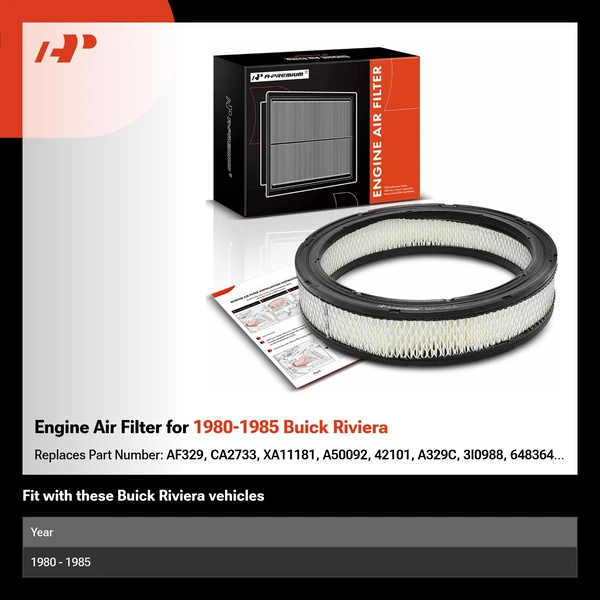 Engine Air Filter for 1980-1985 Buick Riviera