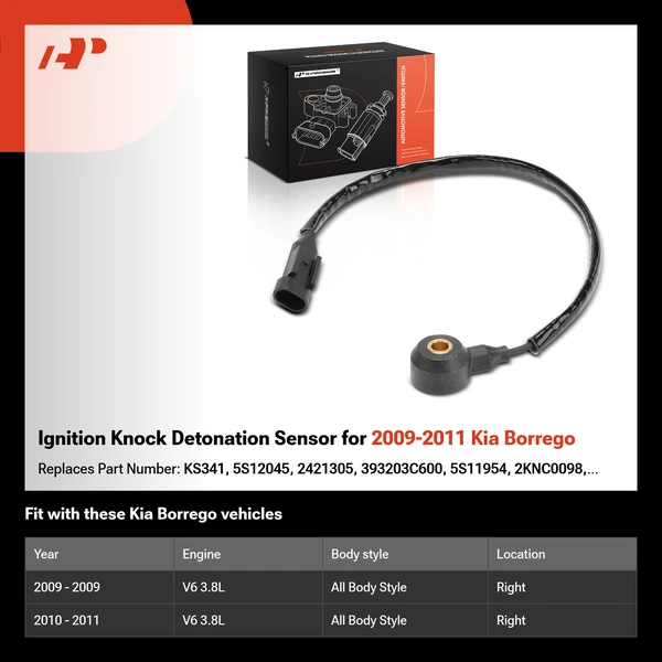 Ignition Knock Detonation Sensor for 2009-2011 Kia Borrego