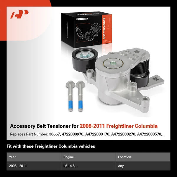 Accessory Belt Tensioner for 2008-2011 Freightliner Columbia