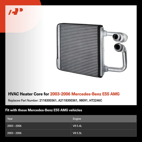 HVAC Heater Core for 2003-2006 Mercedes-Benz E55 AMG