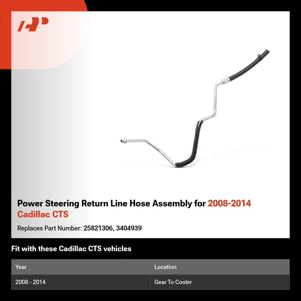 Power Steering Return Line Hose Assembly for 2008-2014 Cadillac CTS