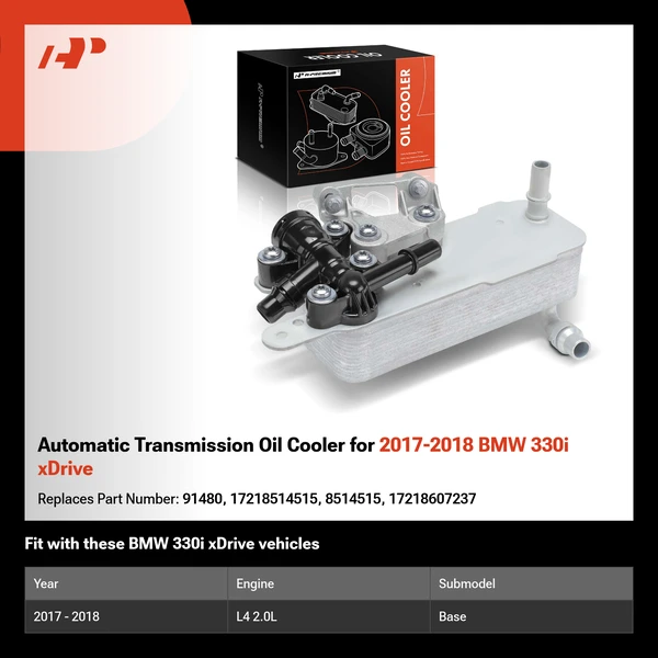 Automatic Transmission Oil Cooler for 2017-2018 BMW 330i xDrive