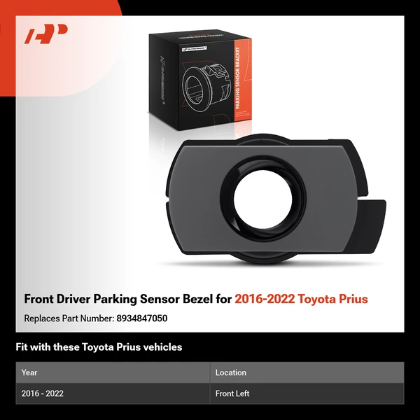 Front Driver Parking Sensor Bezel for 2016-2022 Toyota Prius