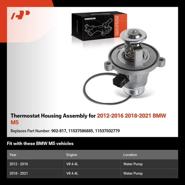 Thermostat Housing Assembly for 2012-2016 2018-2021 BMW M5